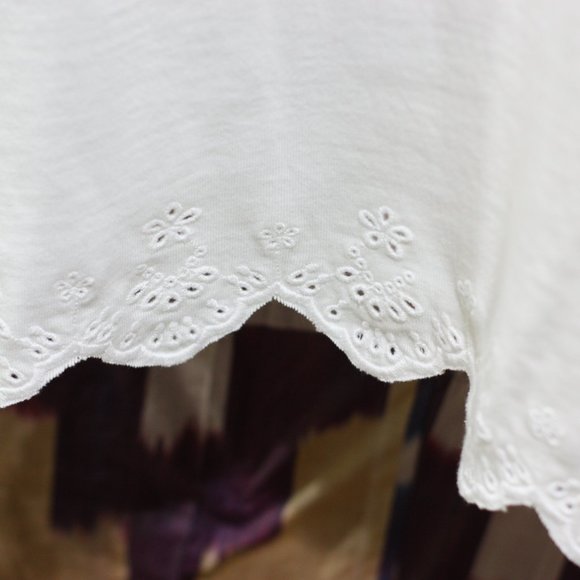 J. CREW Solid White Scalloped Edge Dress - Picture 4 of 5